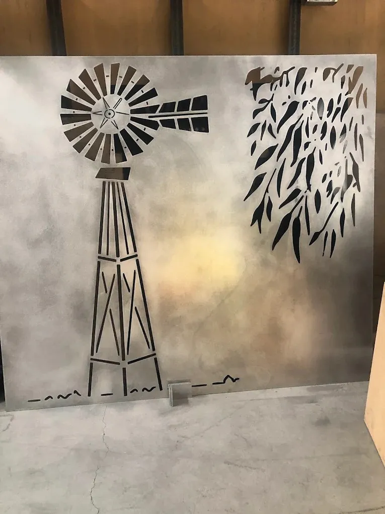 Solid aluminium screen art
